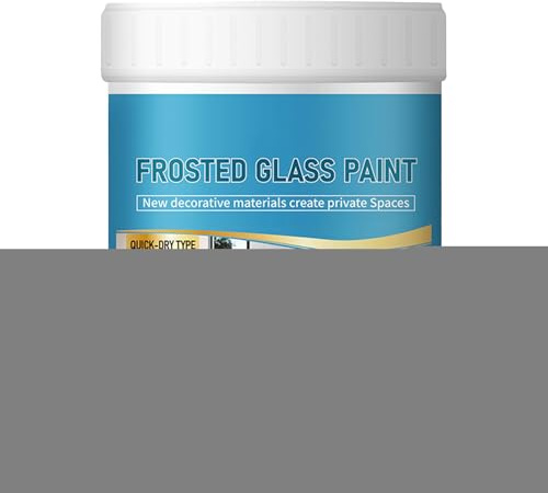 Pintura de vidrio esmerilado, pintura impermeable para privacidad de ventana, 500 g, proporciona un acabado translúcido esmerilado a superficies de vidrio, para ventana, baño, sala de estar, cocina