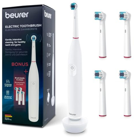 Elektrische Zahnbürste - beurer TB 30X Onpack inkl. 5 Bürstenköpfe & Ladestation
