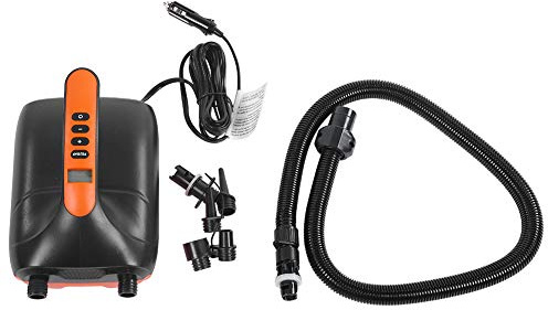 Bomba de alta presión NDIYUEAA, para inflable, paleta de remo, bote, piscina, colchón de aire, 12V DC, portátil, pantalla digital, cierre automático, inflación rápida, diseño