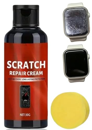 Glass & Lens Scratch Remover,Screen Scratch Repair Kit for Phone,Includes Polishing Cream & Sponge,Phone Screen Scratch Repair Kit, Lens Scratch Remover with Sponge,Gentle Polishing & Quick Fix Cream