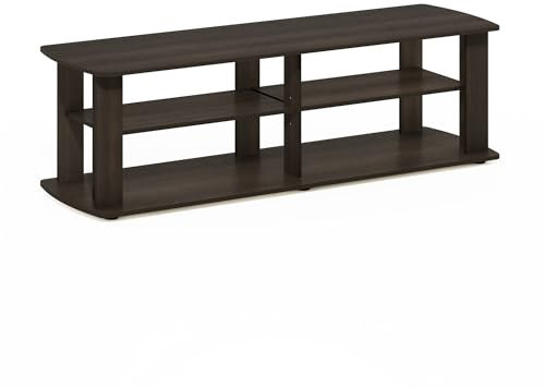 FURINNO TV Entertainment Center, 11191DBR, Dark Brown, one size, 109.98 (W) x 34.04 (H) x 33.27 (D) cm