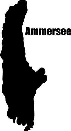 blattwerk-design See, Seen, KFZ-Aufkleber,Ammersee M070 Schwarz