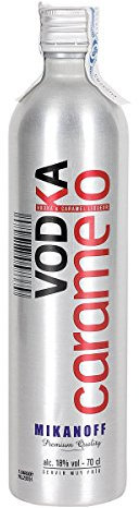 MIKANOFF vodka con sabor a caramelo botella 70 cl
