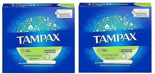 Tampax - Tampax Blue Box Super Tampons with Cardboard Applicator - 20 Pieces