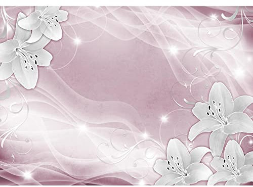 Runa Art Fototapete Blumen Lilien Modern Vlies Wohnzimmer Schlafzimmer - Made in Germany - Rosa 9328010b