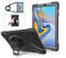 Gerutek Cover per Samsung Galaxy Tab A 10.5 Pollici 2018, Custodia Robusto Resistente agli urti 360 Cavalletto girevole e tracolla Custodia Protettiva per Samsung Tab A 10.5 SM-T590/T595/T597,Nero