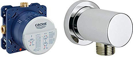 Grohe Rapido SmartBox (UP-Rohinstallationen, Unterputz-Einbaukörper, DN 15) 35600000 & Rainshower | Brause- und Duschsystem - Wandanschlussbogen | 1,2 | 27057000