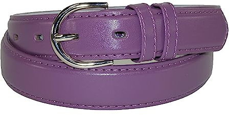 CTM Cintura da donna in pelle da 1 1/8 pollici, Viola scuro, XXL