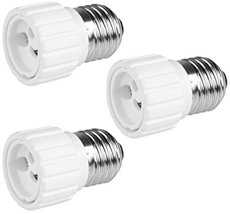 3x Lampensockel Adapter | E27 auf GU10 | Lampenfassung Konverter Fassung Sockel Stecker Glühbirne Lampe LED | 3 Stück