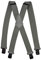 Olata Hosenträger Herren - Extra breite Träger und schwarze Metall-Clips, Hosenträger X-Form mit überkreuzten Trägern – 4 cm. Grau