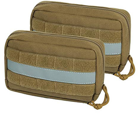 OneTigris 2 Stück Hundefutterbeutel Großer Raum mit reflektierenden Streifen, geeignet für taktisches Hundegeschirr, Training, Spaziergang