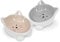 Navaris 2X Gamelle Chat en Céramique - Lot 2X Bol Design pour Chat Chaton avec Socle Antidérapant - Anti-éraflure - Compatible Lave-Vaisselle