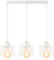 iDEGU Industrielle Hängeleuchte, 3 Lampen, Eisen, quadratisch, 15 cm, Kronleuchter, Deckenleuchte, E27, Beleuchtung für Wohnzimmer, Schlafzimmer, Bar (weiß)