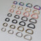 D-Ring aus Metall für Bastelarbeiten, Taschen, Zubehör, Gürtelschlaufe, Schnalle, Hardware, Haustierhalsband, Hundegeschirr, Rucksackverschluss, Innenbreite 32 mm, Regenbogenfarben, 10 Stück