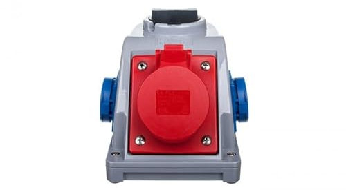 Feststeckdose mit Schalter 0-1 16A 5P 400V + 2x 2P+Z 230V IP44 COMBO-POL 96061542W Zange 590771110839
