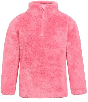 Mountain Warehouse Teddy Kids Unisex Half-Zip Fleece - Lightweight, Breathable, Warm & Cosy, Boys & Girls, Sweatshirt - Best for Camping, Outdoors, Travelling Pink Kids Size 9-10 Years