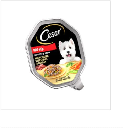 Cesar Country Kitchen Dog Food Tray Chicken & Veg in Gravy 150g x Case of 14