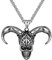 Anhänger Kette Silber, Halsketten Männer Clown Kopf Hörner Schädel Kette Anhänger Edelstahl Herren Schmuck Männer Geschenke