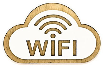 VEJO Cartel de Baños/Locales/Puertas/Aseos/Abierto Cerrado/Madera/Placas Señalización (WIFI)