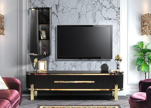 TV Schrank Luxus Sideboard Kommode Wohnzimmerschrank Möbel Schränke Regal Holz
