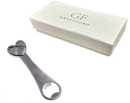 Apribottiglie in Metallo Silver con CUORE in scatola regalo BOMBONIERA
