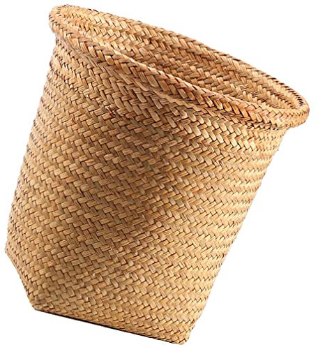 Abfalleimer aus Rattan, , Papierkorb, Abfalleimer für Schlafzimmer, Badezimmer, Küche, Büro, Zuhause, Handwerk, Waschküche und Garage