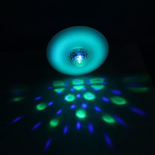 Bluetooth Speaker Disco Ball Light, LED Projection Light Bluetooth Lamp Dynamic Ripple Effect E27 RGB Remote Control 24W 85‑265V