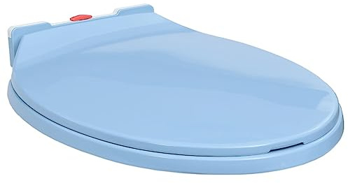 ZEYUAN Toilettensitz mit Absenkautomatik Quick-Release, Klodeckel, Toilettendeckel, Wc Sitz, Klobrille, Wc Deckel, Toilettenbrille, Blau Oval