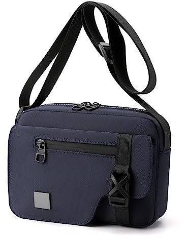 Takeberny Herren Umhängetasche Umhängetasche Multifunktions Herren Umhängetasche Langlebige Umhängetasche Männer Outdoor Messenger Bag (Blau)