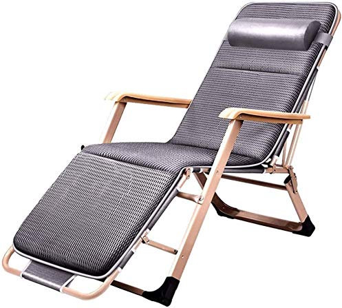 Liegestuhl, zusammenklappbar, Schwerkraft-Sonnenliege, Liegestuhl, Schaukelstuhl, Gartenbett, Liegestuhl mit Armlehne – ideal für Terrasse, Garten, Camping, Picknick, Strand, Entspannung im