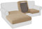 Sofa Sitzkissenbezug, Samt Stretch Bezug für Sofa Sitzkissen, Elastische Couchüberzüge, Sofasitzbezug Schonbezug Ersatz für einzelne Kissen (1-Sitzer,Sand)