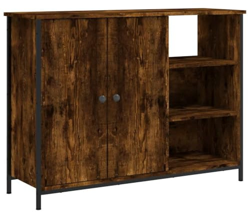 vidaXL Sideboard Räuchereiche 100x33x75 cm Holzwerkstoff