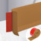 Plinthe Adhesive en PVC, Plinthe Souple Autoadhésive 3.0m, Marron Clair Plinthe Cuisine 10cm de Large, Bande Décorative Flexible, Plinthe Autoadhésive pour Cuisines, Salles de Bains et Salons