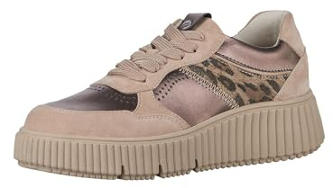Tamaris Damen Sneaker Leder, metallic, 40 EU
