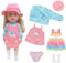 Puppenkleidungsset für 12-18 Zoll Baby Puppen, 30-45cm Kleidung Bekleidung, 6 Stück Neues Puppenkleidungs Puppen Rockanzug+Unterwäsche+Socken, Süßes Babypuppenzubehör, Mädchen Geschenke (Keine Puppe