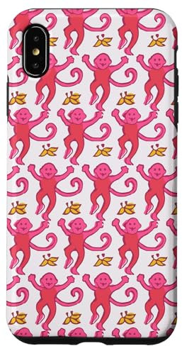 Pink Roller Monkey Funny Cute Rabbit Affe Hülle für iPhone XS Max