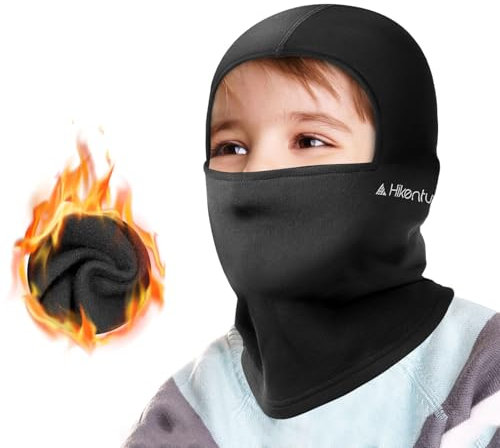 HIKENTURE Passamontagna invernale per bambini, balaclava, antivento, caldo, maschera da sci sotto casco, maschera da sci, passamontagna per ragazzi e ragazze, passamontagna per sci, ciclismo, taglia
