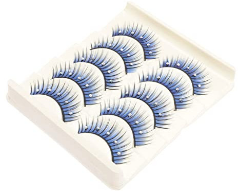 PLAFOPE Faux Moelleux 5 Paires Style Franges Et Strass Pour Cosplay