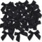 Ryvera 48 Stück 5 cm Schwarze Schleifen – Selbstklebende Seidenstoff-Schleifen, ideal für Geschenkverpackungen, Hochzeiten & Festdekorationen