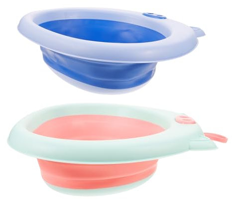 TOYANDONA 2stücke Faltbare Waschbecken Für Neugeborene Tragbares Waschbecken Mit Cartoon-design Platzsparend Und Leicht