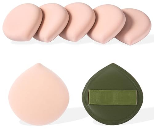 ZEYIYER Lot de 5 éponges de maquillage pour liquide, crème et poudre, sans latex et végétaliennes, vertes