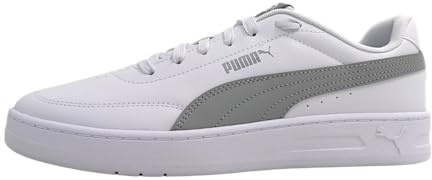 PUMA Unisex Court Classic Clean Sneaker, White-Gray Echo, 8 UK