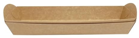 Fiesta Recyclable Baguette Tray (Pack 500) | Recyclable construction offers an eco-friendly food presentation, serving hot baguettes cleanly at busy takeaway venues.