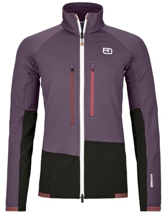 ORTOVOX FLEECE RIB JACKET W - Robuste, technische Kletter-Fleecejacke für Tage am Fels - VIOLETT - DAMEN - L