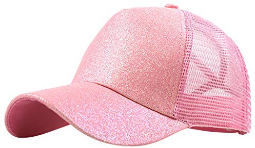Kappe Damen Glitzer Basecap Atmungsaktiv Baseball Cap Pferdeschwanz Sonnenhut Einstellbar Baseballkappe Pailletten Party Hüte Laufcap Sportkappe Schirmmütze 5 Euro Artikel