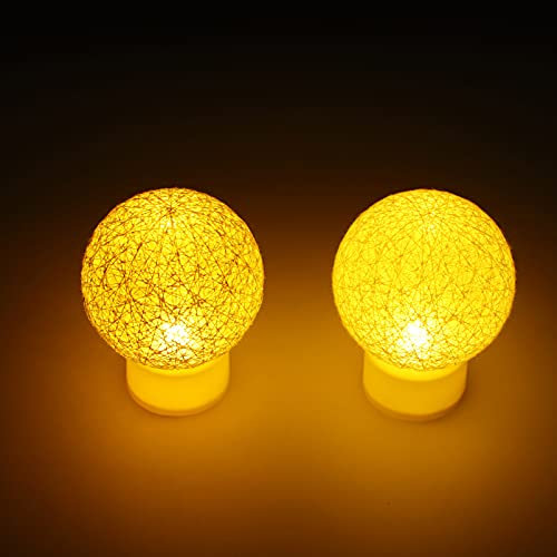 MAGICLULU 10st Nachtlicht Kabellose Lampe Lampenschirm Vorrichtungen Baumwolle Anhänger Nachttisch Nacht Lichter Kreis Platte Ball Led Lichter Laternen Anlage Weiden Bienenwabe Plastik