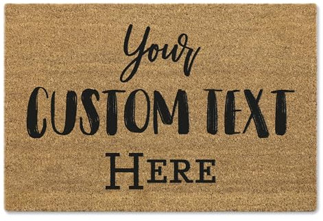A1 Graphics Ltd Brush Door Mat Personalised Front Door Mat First Home Couple's Gift Your Text Here