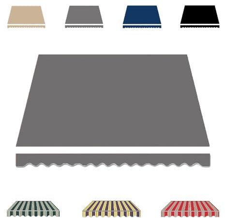 YCBTPS Tela De Repuesto para Toldo, Tela De Repuesto Duradera De Balcón Ventanas, Cubierta Protectora para Toldo Retráctil 2.5x2m 3x2.5m(Gray,6.5x5ft/2x1.5m)