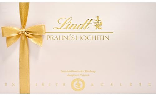 Lindt Schokolade | Hochfein Pralinés, 200g Schachtel, Pralinen Geschenk | 20 Pralinen in 11 Sorten, teilweise mit Alkohol, Gemischte Schokolade, Confiserie-Spezialität, zum Verschenken & Genießen