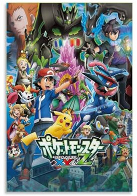 ZHBBHZ Pokémon Peinture décorative imperméable et résistante aux taches pour salon, chambre à coucher, bureau, encadrement gratuit, affiches haute définition, décoration d'intérieur créative, style